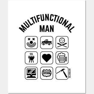 Multifunctional Man (9 Icons / Smartphone Design) Posters and Art